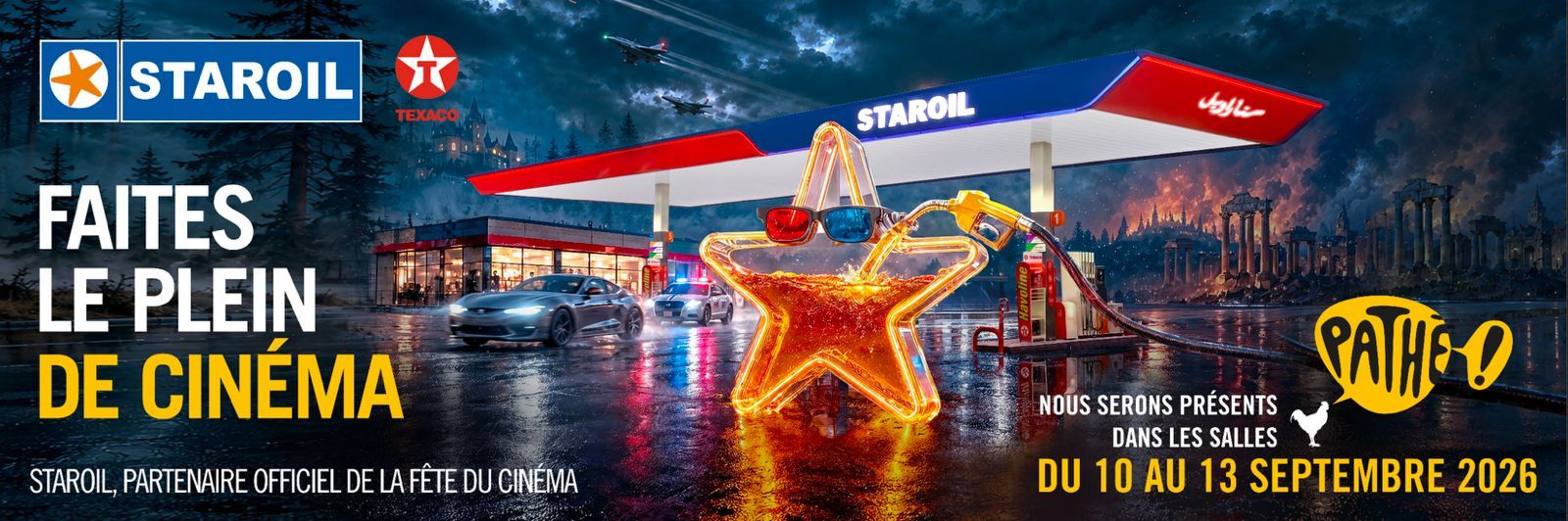 Campagne Staroil et Pathé : Faites le plein de cinéma